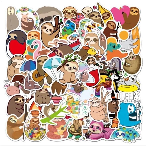 Sloth Decal Stickers 50! - Picture 3 of 5